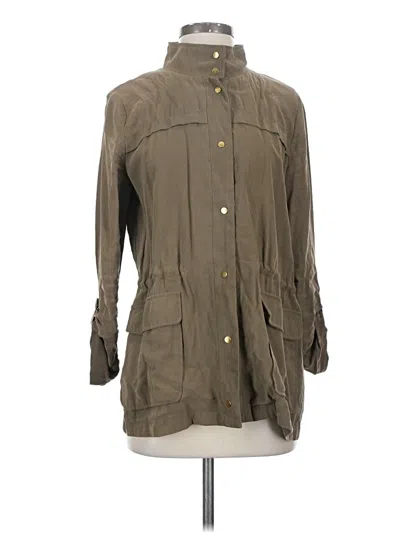 Pre-owned Zara Basic Raincoat In Green