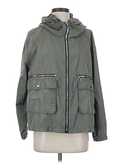 Pre-owned Zara Basic Raincoat In Green