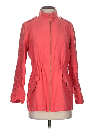 Pre-owned Zara Basic Raincoat In Red