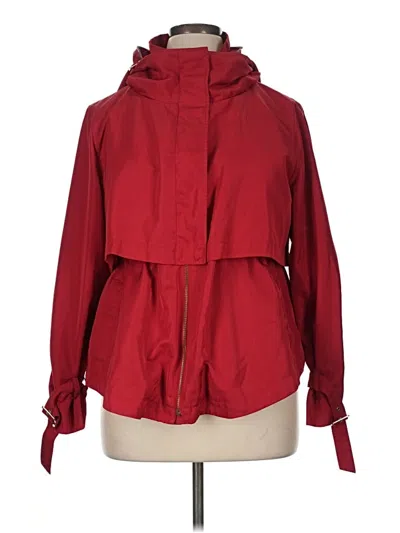 Pre-owned Zara Basic Raincoat In Red