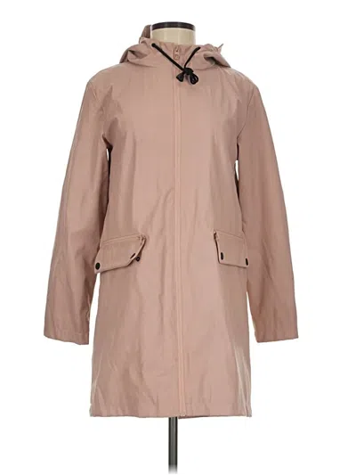 Pre-owned Zara Basic Raincoat In Tan