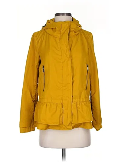 Pre-owned Zara Basic Raincoat In Yellow