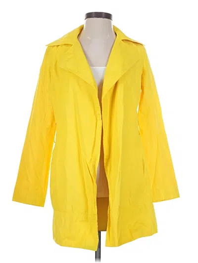Pre-owned Zara Basic Raincoat In Yellow