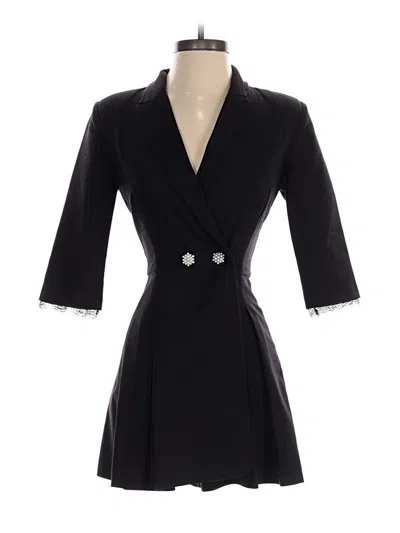 Pre-owned Zara Basic Romper In Black