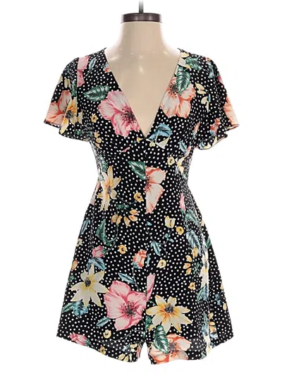 Pre-owned Zara Basic Romper In Black