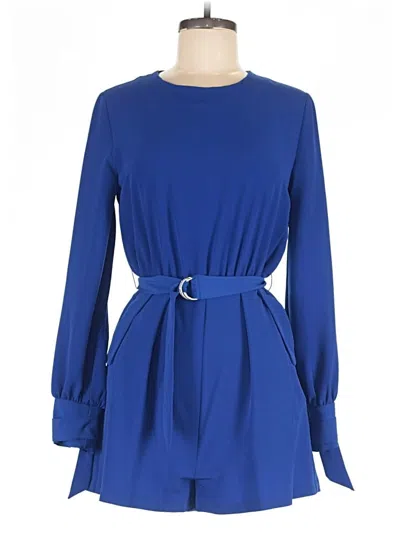 Pre-owned Zara Basic Romper In Blue