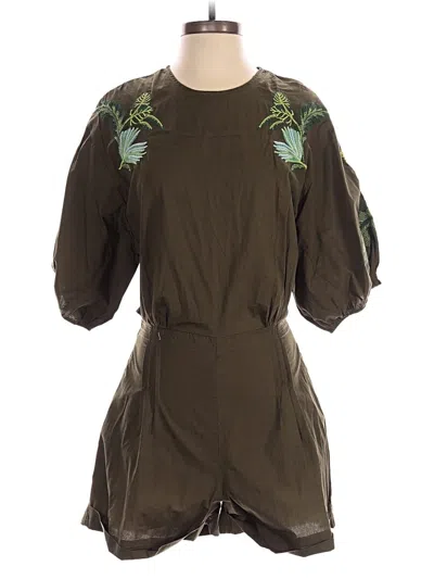 Pre-owned Zara Basic Romper In Green