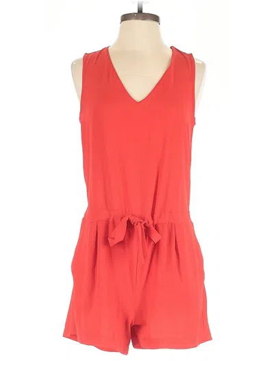 Pre-owned Zara Basic Romper In Red