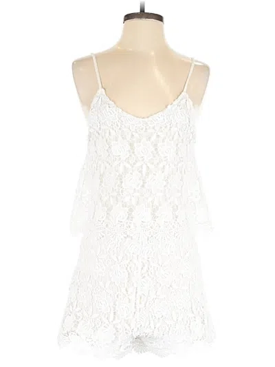 Pre-owned Zara Basic Romper In White