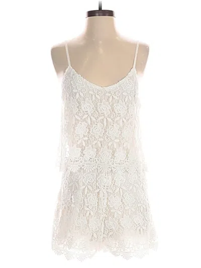 Pre-owned Zara Basic Romper In White