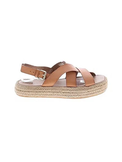 Pre-owned Zara Basic Sandals In Tan