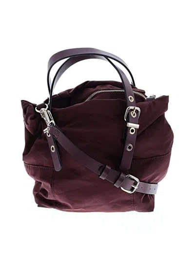 Pre-owned Zara Basic Satchel In Burgundy