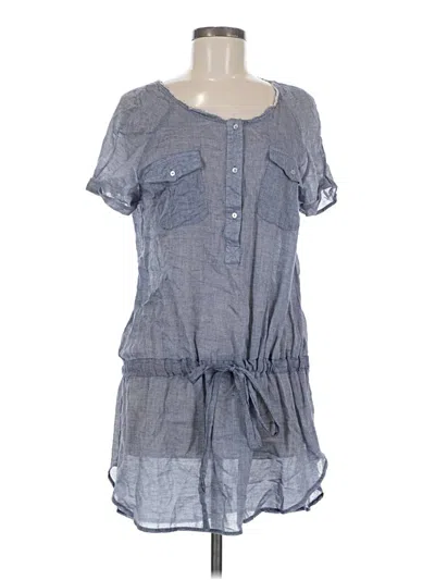 Pre-owned Zara Basic Short Sleeve Blouse In Gray