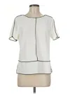 Zara Basic Short Sleeve Blouse In White