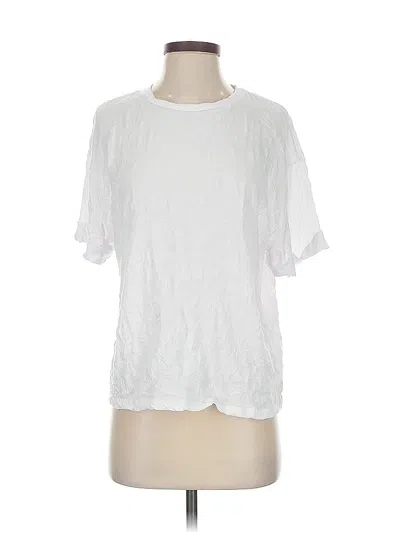 Pre-owned Zara Basic Short Sleeve T-shirt In White