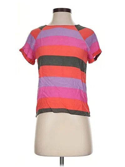 Pre-owned Zara Basic Short Sleeve T-shirt In Pink