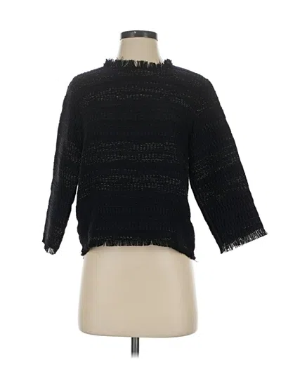 Pre-owned Zara Basic Short Sleeve Turtleneck In Black