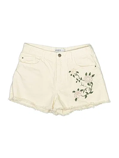 Pre-owned Zara Basic Shorts In Ivory