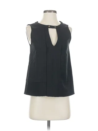 Pre-owned Zara Basic Sleeveless Blouse In Black