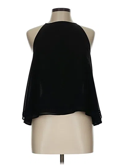 Pre-owned Zara Basic Sleeveless Blouse In Black