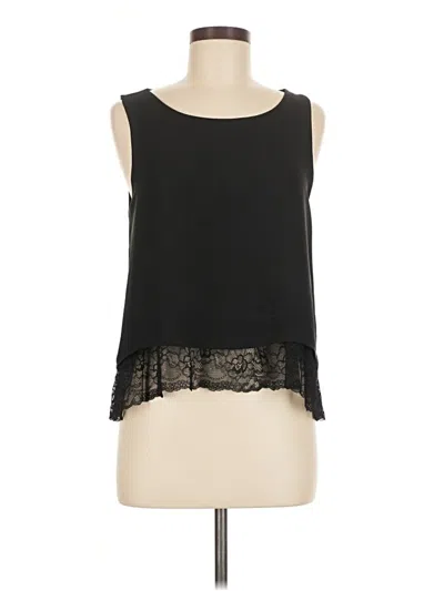 Pre-owned Zara Basic Sleeveless Blouse In Black