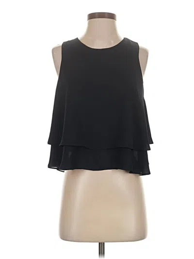Pre-owned Zara Basic Sleeveless Blouse In Black