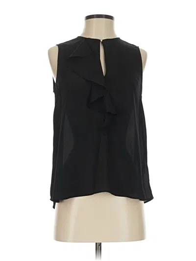 Pre-owned Zara Basic Sleeveless Blouse In Black
