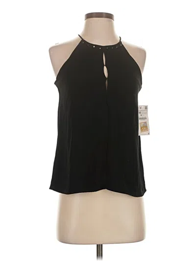 Pre-owned Zara Basic Sleeveless Blouse In Black