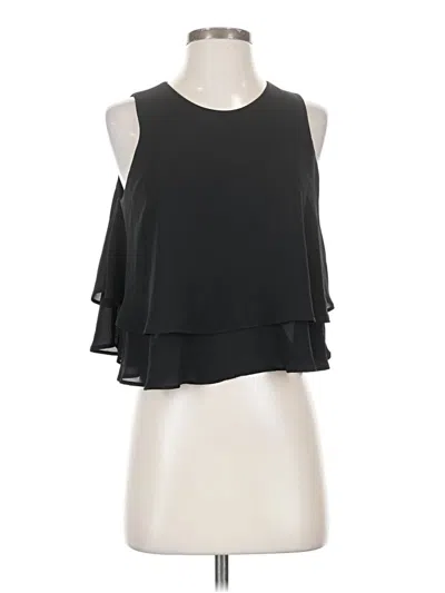 Pre-owned Zara Basic Sleeveless Blouse In Black