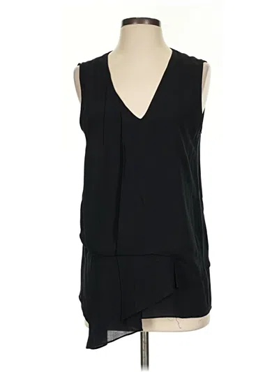 Pre-owned Zara Basic Sleeveless Blouse In Black