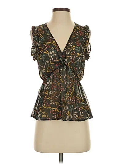 Pre-owned Zara Basic Sleeveless Blouse In Black