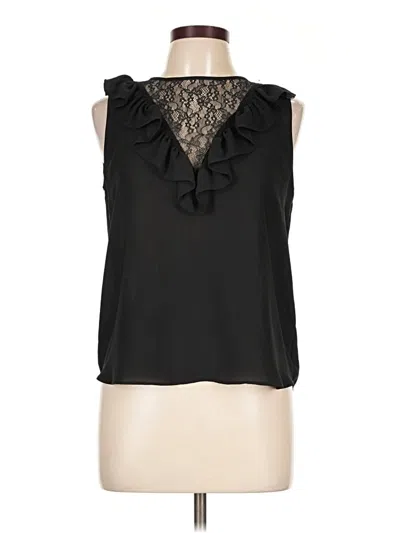 Pre-owned Zara Basic Sleeveless Blouse In Black