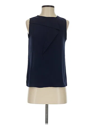 Pre-owned Zara Basic Sleeveless Blouse In Blue