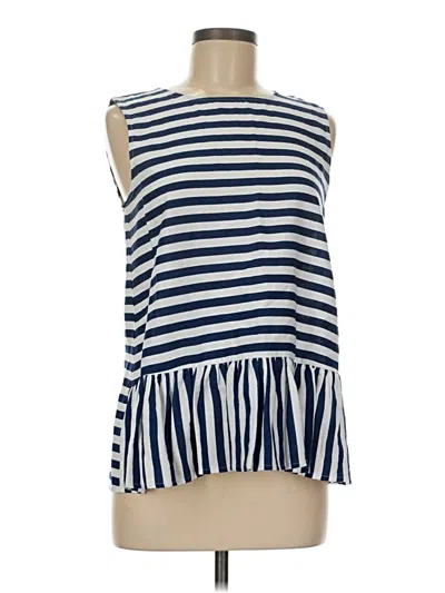 Pre-owned Zara Basic Sleeveless Blouse In Blue