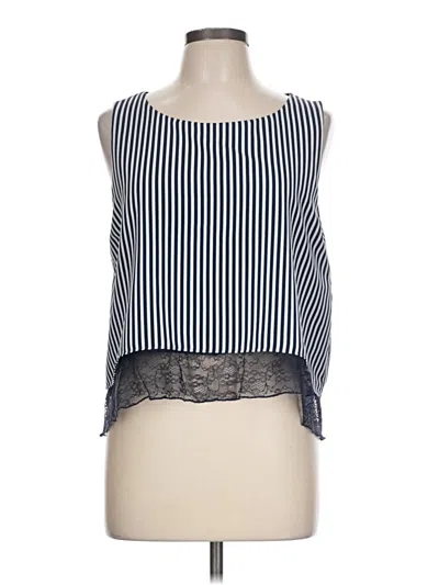 Pre-owned Zara Basic Sleeveless Blouse In Blue