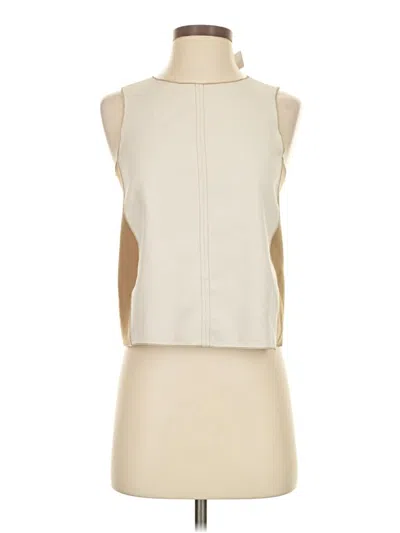 Pre-owned Zara Basic Sleeveless Blouse In Brown