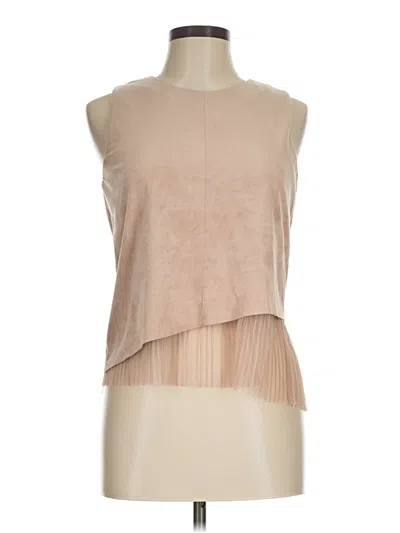Pre-owned Zara Basic Sleeveless Blouse In Brown
