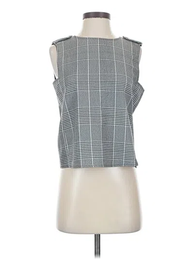 Pre-owned Zara Basic Sleeveless Blouse In Gray
