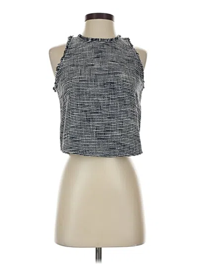 Pre-owned Zara Basic Sleeveless Blouse In Gray