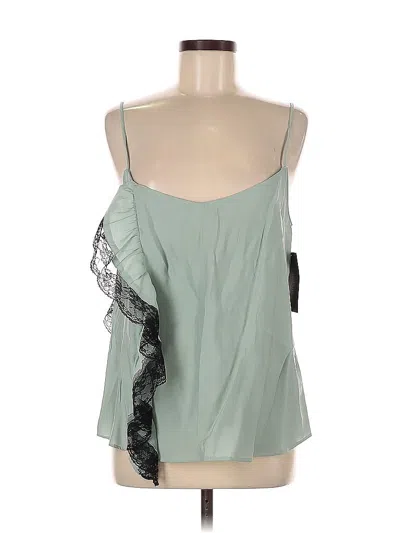 Pre-owned Zara Basic Sleeveless Blouse In Green