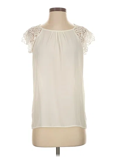 Pre-owned Zara Basic Sleeveless Blouse In Ivory