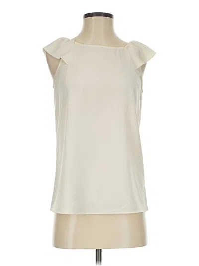 Pre-owned Zara Basic Sleeveless Blouse In Ivory