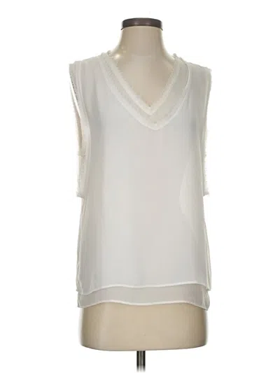 Pre-owned Zara Basic Sleeveless Blouse In Ivory