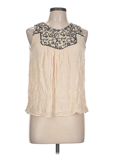 Pre-owned Zara Basic Sleeveless Blouse In Ivory