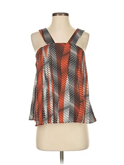 Pre-owned Zara Basic Sleeveless Blouse In Orange