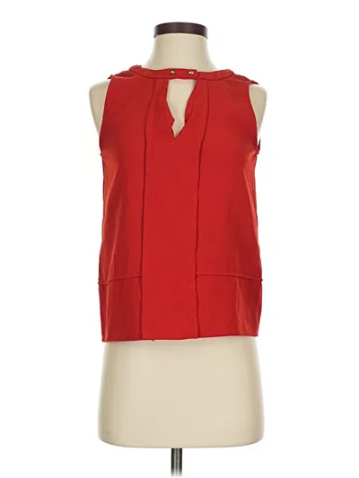 Pre-owned Zara Basic Sleeveless Blouse In Red