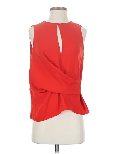 Pre-owned Zara Basic Sleeveless Blouse In Red