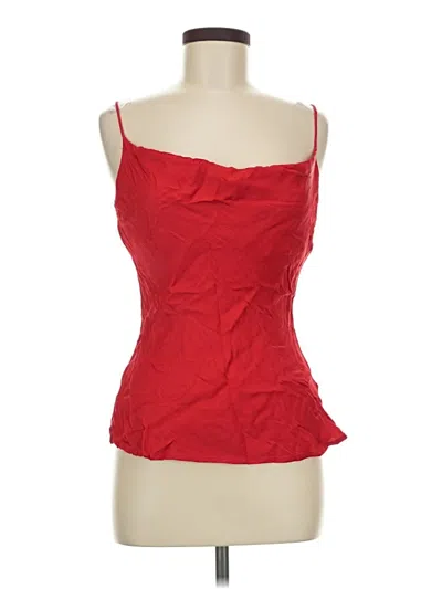 Pre-owned Zara Basic Sleeveless Blouse In Red