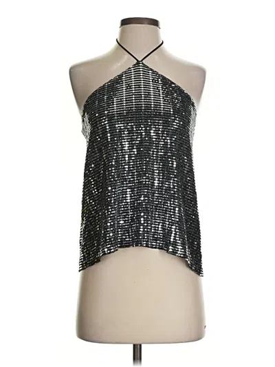 Pre-owned Zara Basic Sleeveless Blouse In Silver