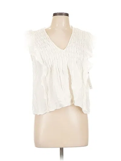Pre-owned Zara Basic Sleeveless Blouse In White